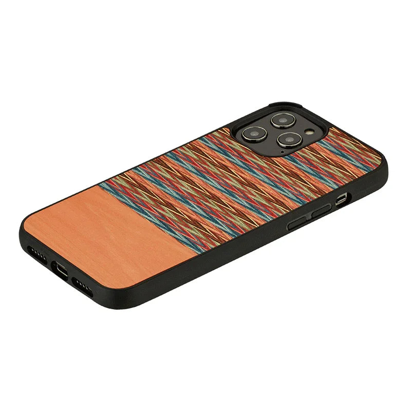 Man & Wood Series Cover For iPhone 13 Pro Max - Browny Check - Tashqila Man & Wood Series Cover For iPhone 13 Pro Max - Browny Check - Tashqila
